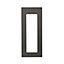 GoodHome Garcinia Gloss anthracite integrated handle Glazed Cabinet door (W)300mm (H)715mm (T)19mm