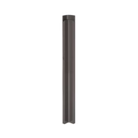 GoodHome Garcinia Gloss anthracite integrated handle Gloss anthracite Standard Corner post, (W)59mm