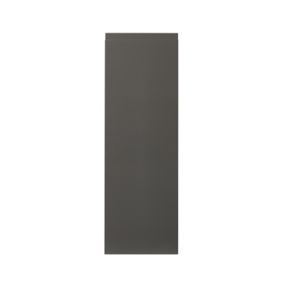 GoodHome Garcinia Gloss anthracite integrated handle Gloss anthracite Tall wall Cabinet door (W)300mm (H)895mm (T)19mm