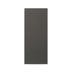 GoodHome Garcinia Gloss anthracite integrated handle Highline Cabinet door (W)300mm (H)715mm (T)19mm