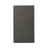 GoodHome Garcinia Gloss anthracite integrated handle Highline Cabinet door (W)400mm (T)19mm