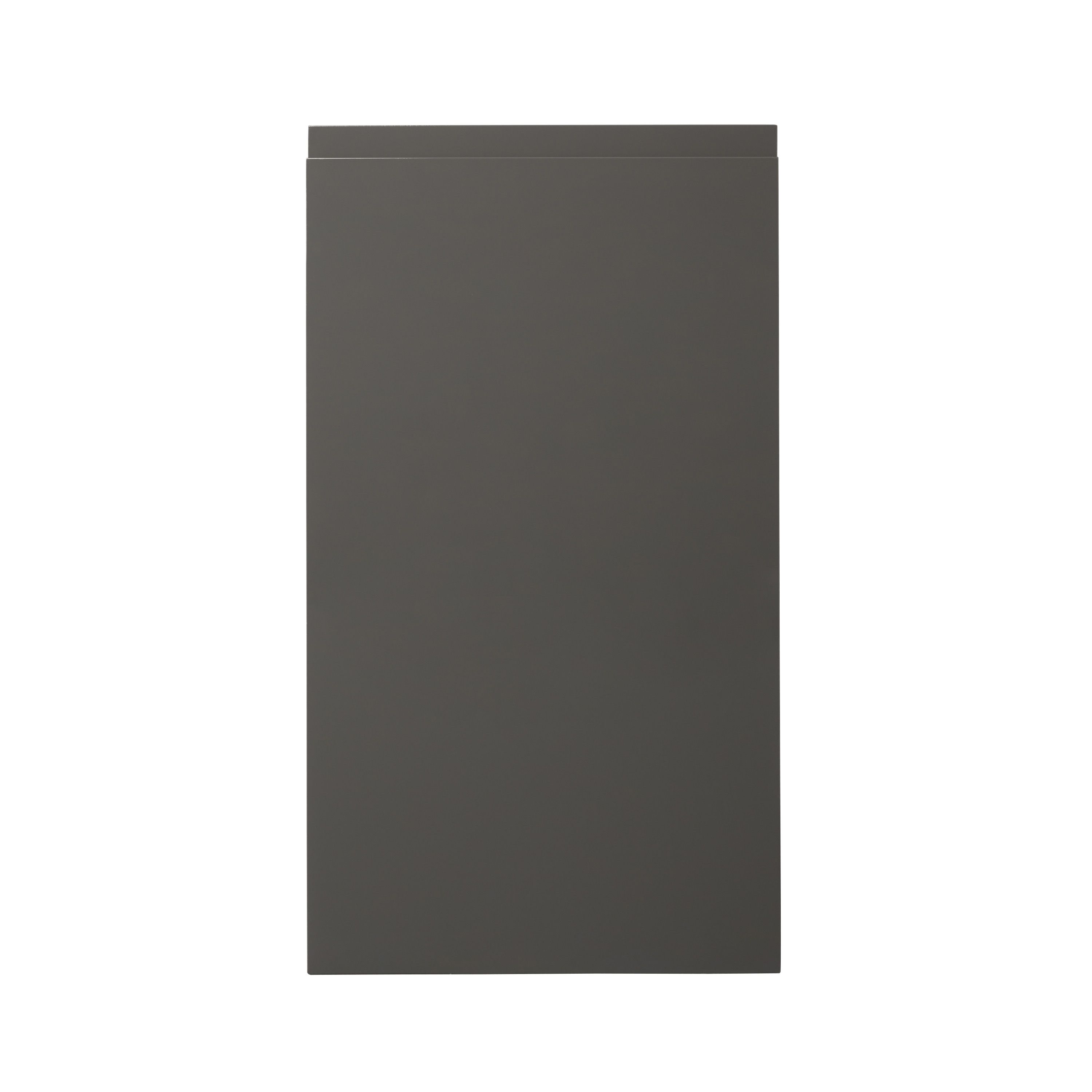 GoodHome Garcinia Gloss anthracite integrated handle Highline Cabinet door (W)450mm (H)715mm (T)19mm