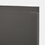 GoodHome Garcinia Gloss anthracite integrated handle Highline Cabinet door (W)450mm (H)715mm (T)19mm