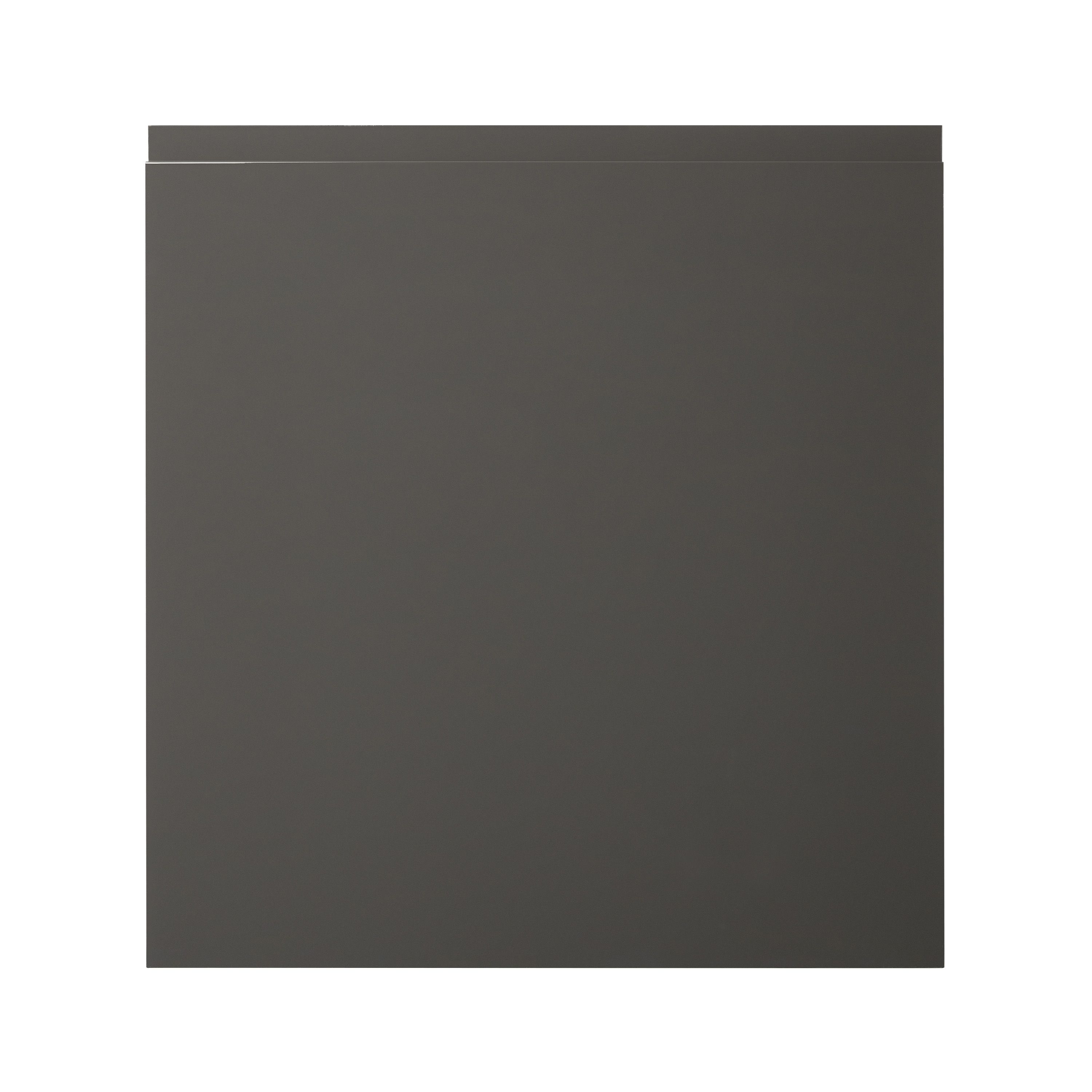 GoodHome Garcinia Gloss anthracite integrated handle Tall appliance Cabinet door (W)600mm (H)633mm (T)19mm