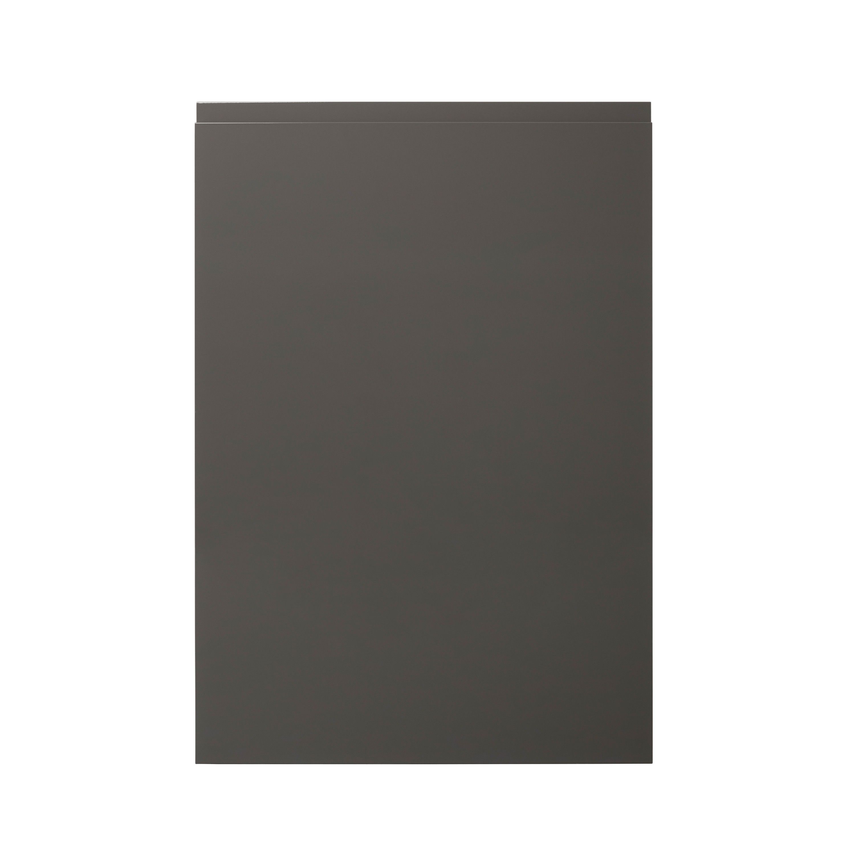 GoodHome Garcinia Gloss anthracite integrated handle Tall appliance Cabinet door (W)600mm (H)867mm (T)19mm