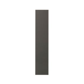GoodHome Garcinia Gloss anthracite integrated handle Tall larder Cabinet door (W)300mm (H)1467mm (T)19mm