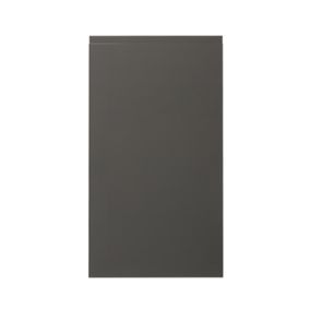 GoodHome Garcinia Gloss anthracite integrated handle Tall wall Cabinet door (W)500mm (H)895mm (T)19mm