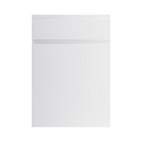 GoodHome Garcinia Gloss light grey Door & drawer, (W)500mm (H)715mm (T)19mm