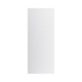 GoodHome Garcinia Gloss light grey integrated handle 70:30 Tall larder Cabinet door (W)600mm (H)1467mm (T)19mm