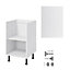 GoodHome Garcinia Gloss light grey integrated handle Base Kitchen cabinet (W)500mm (H)720mm