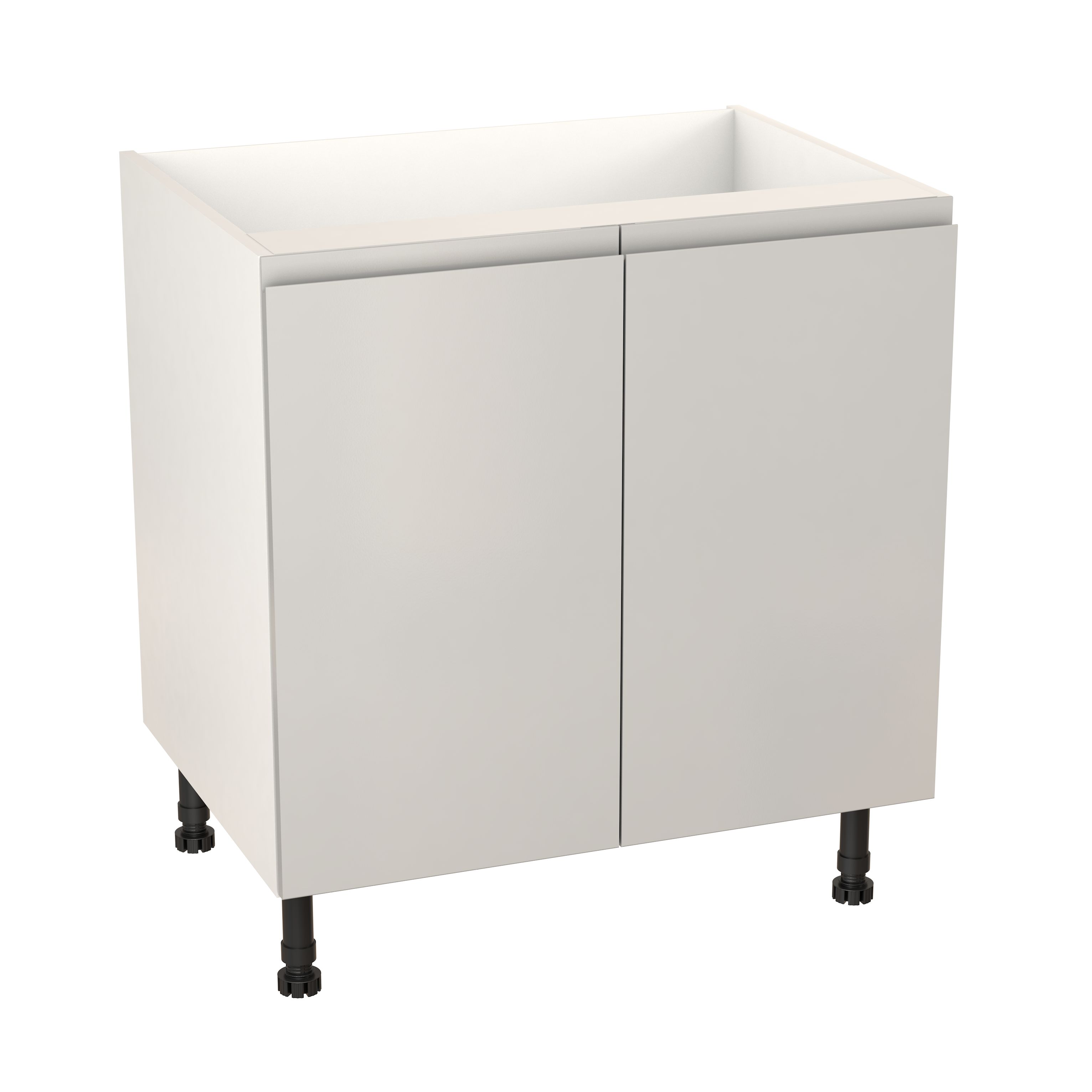 GoodHome Garcinia Gloss light grey Integrated handle Base Kitchen ...