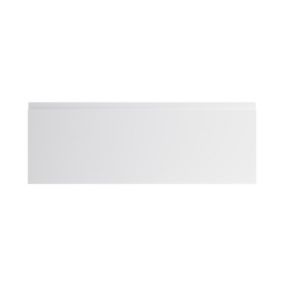 GoodHome Garcinia Gloss light grey integrated handle Drawer front, bridging door & bi fold door, (W)1000mm (H)356mm (T)19mm
