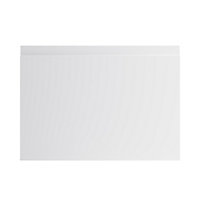 GoodHome Garcinia Gloss light grey integrated handle Drawer front, bridging door & bi fold door, (W)500mm (H)356mm (T)19mm
