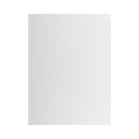 GoodHome Garcinia Gloss light grey integrated handle Gloss light grey Tall appliance Cabinet door (W)600mm (H)806mm (T)19mm