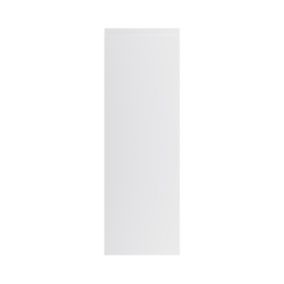 GoodHome Garcinia Gloss light grey integrated handle Gloss light grey Tall wall Cabinet door (W)300mm (H)895mm (T)19mm