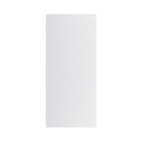 GoodHome Garcinia Gloss light grey integrated handle Gloss light grey Tall wall Cabinet door (W)400mm (H)895mm (T)19mm