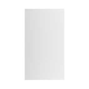 GoodHome Garcinia Gloss light grey integrated handle Gloss light grey Tall wall Cabinet door (W)500mm (H)895mm (T)19mm