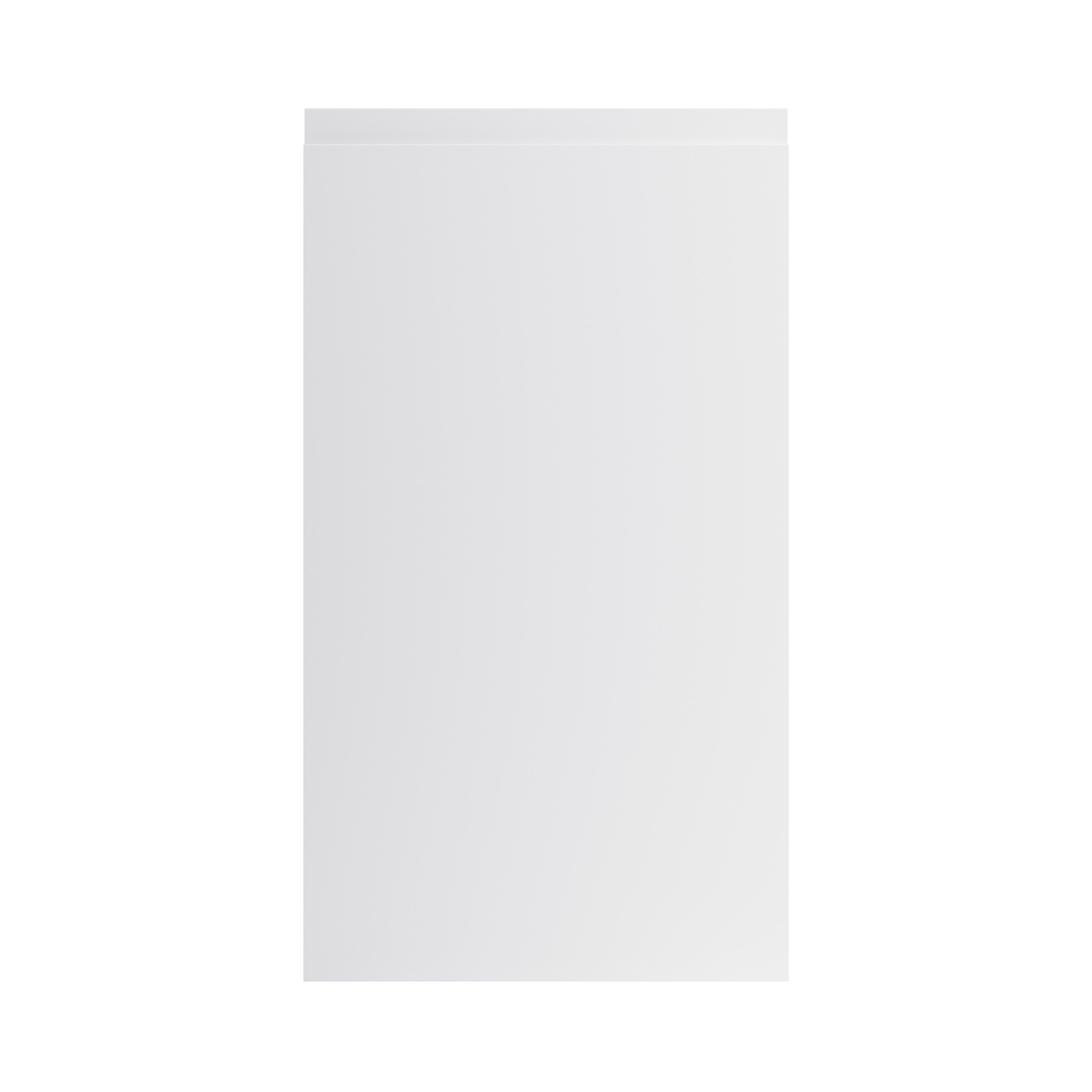 GoodHome Garcinia Gloss light grey integrated handle Highline Cabinet door (W)400mm (H)715mm (T)19mm