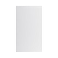 GoodHome Garcinia Gloss light grey integrated handle Highline Cabinet door (W)450mm (H)715mm (T)19mm