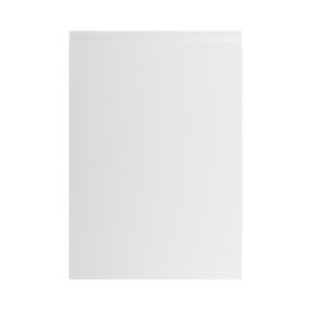 GoodHome Garcinia Gloss light grey integrated handle Highline Cabinet door (W)500mm (H)715mm (T)19mm
