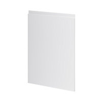 GoodHome Garcinia Gloss light grey integrated handle Highline Cabinet door (W)500mm (T)19mm