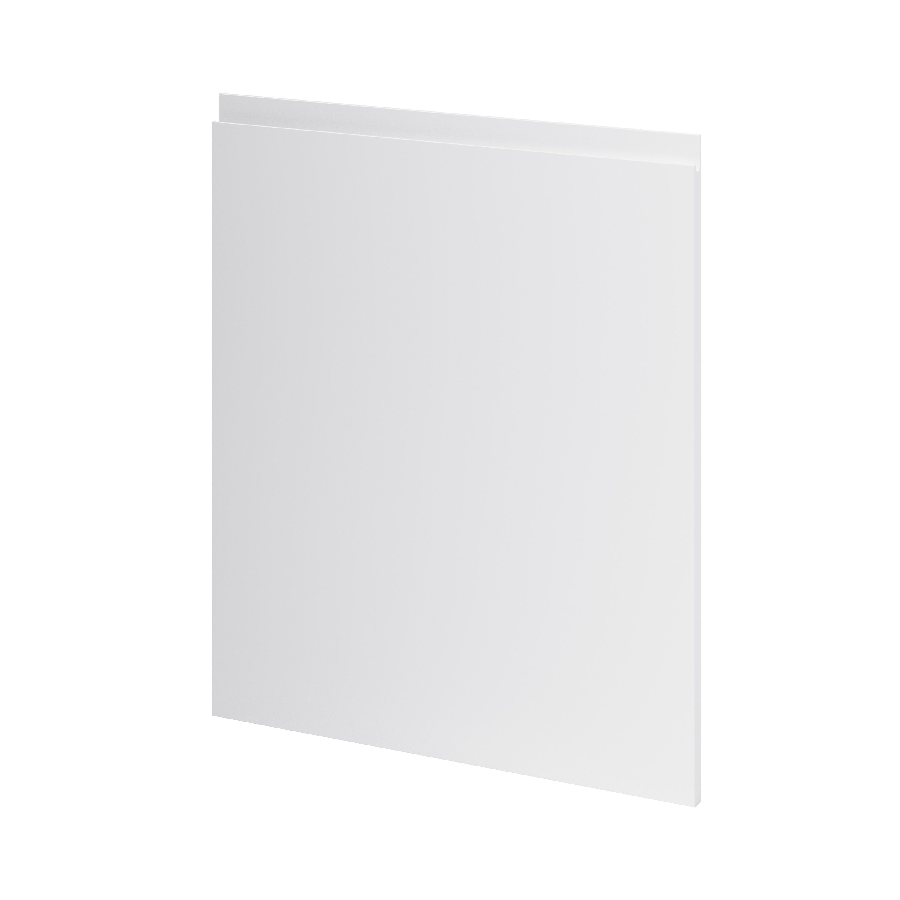GoodHome Garcinia Gloss light grey integrated handle Highline Cabinet door (W)600mm (H)715mm (T)19mm