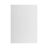 GoodHome Garcinia Gloss light grey integrated handle Tall appliance Cabinet door (W)600mm (H)723mm (T)19mm