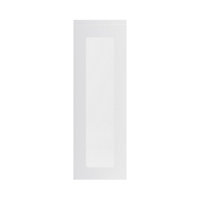GoodHome Garcinia Gloss light grey integrated handle Tall glazed Cabinet door (W)300mm (H)895mm (T)19mm