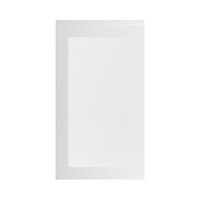 GoodHome Garcinia Gloss light grey integrated handle Tall glazed Cabinet door (W)500mm (H)895mm (T)19mm