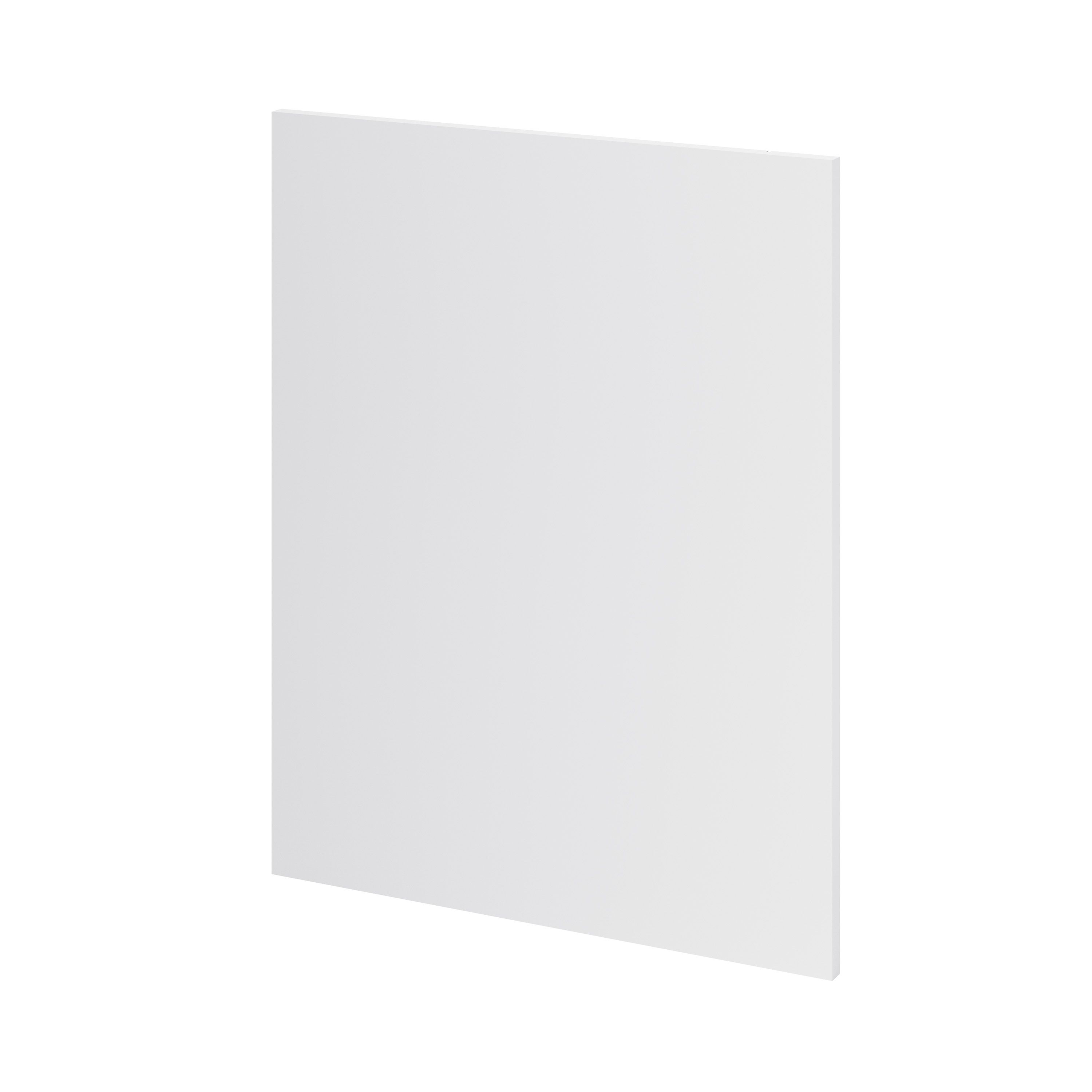 GoodHome Garcinia Gloss light grey Slab RH End panel (H)720mm (W)570mm