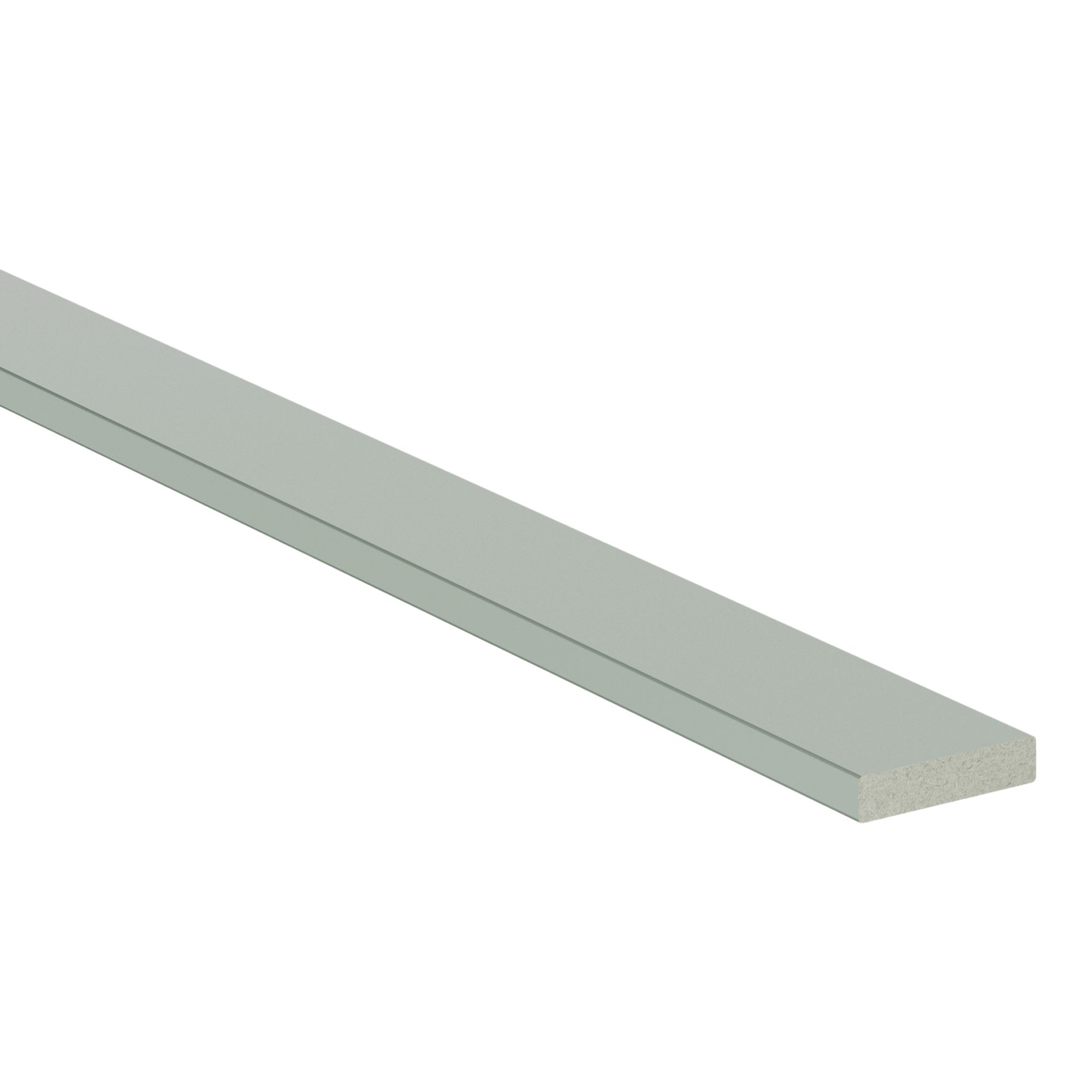 GoodHome Garcinia Gloss reed green Straight Smooth Cornice & pelmet, (L ...
