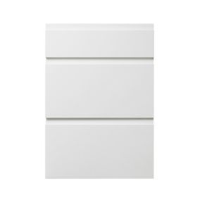 GoodHome Garcinia Gloss white Drawer front, Pack of 1 (H)715mm (W)497mm (T)19mm