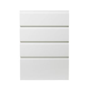 GoodHome Garcinia Gloss white Drawer front, Pack of 1 (H)715mm (W)497mm (T)19mm