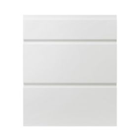 GoodHome Garcinia Gloss white Drawer front, Pack of 1 (H)715mm (W)597mm (T)19mm