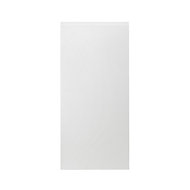 GoodHome Garcinia Gloss white integrated handle 70:30 Larder Cabinet door (W)600mm (T)19mm