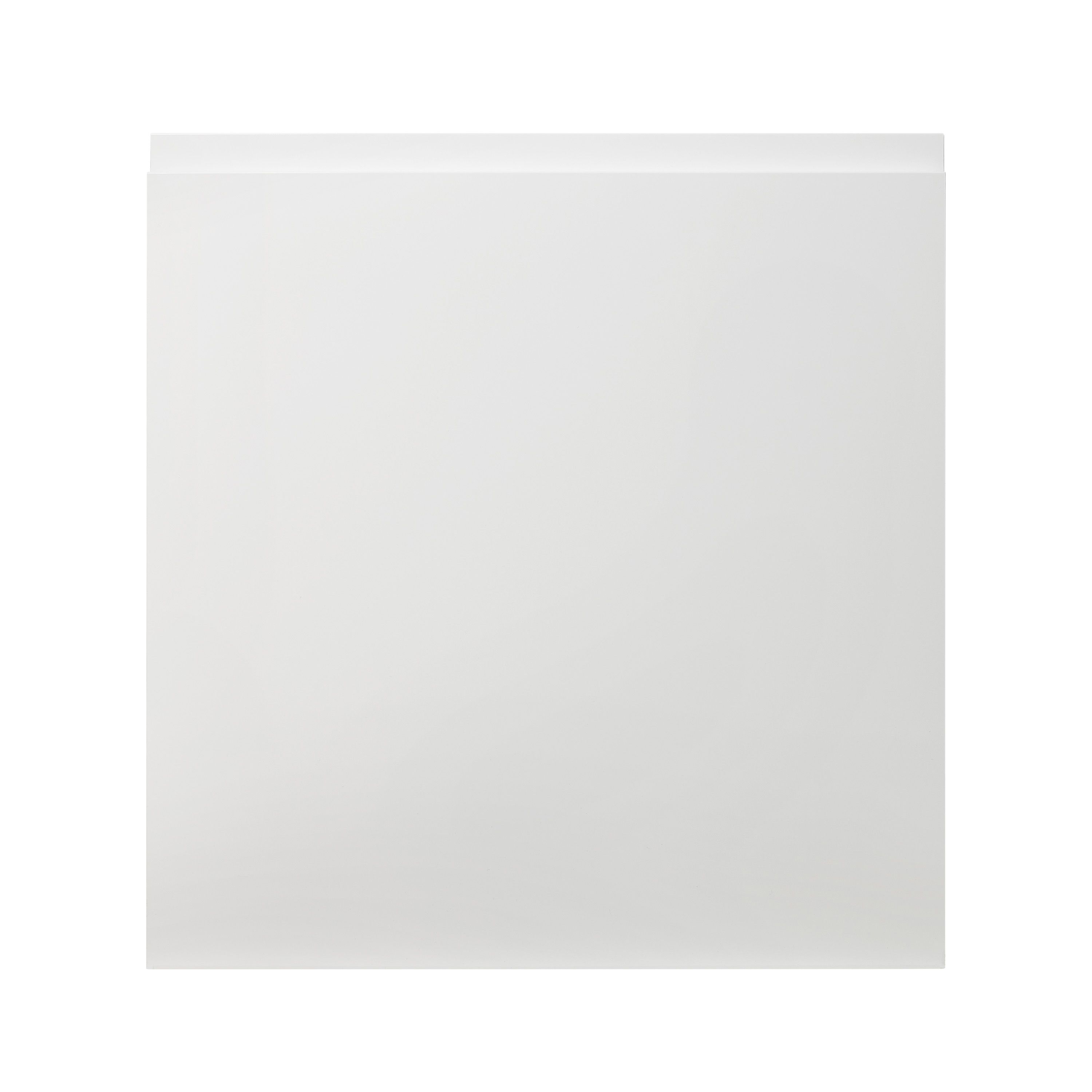 GoodHome Garcinia Gloss white integrated handle Appliance Cabinet door (W)600mm (H)626mm (T)19mm