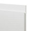 GoodHome Garcinia Gloss white integrated handle Appliance Cabinet door (W)600mm (H)626mm (T)19mm