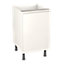 GoodHome Garcinia Gloss white integrated handle Base Kitchen cabinet (W)500mm (H)720mm