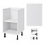 GoodHome Garcinia Gloss white integrated handle Base Kitchen cabinet (W)500mm (H)720mm