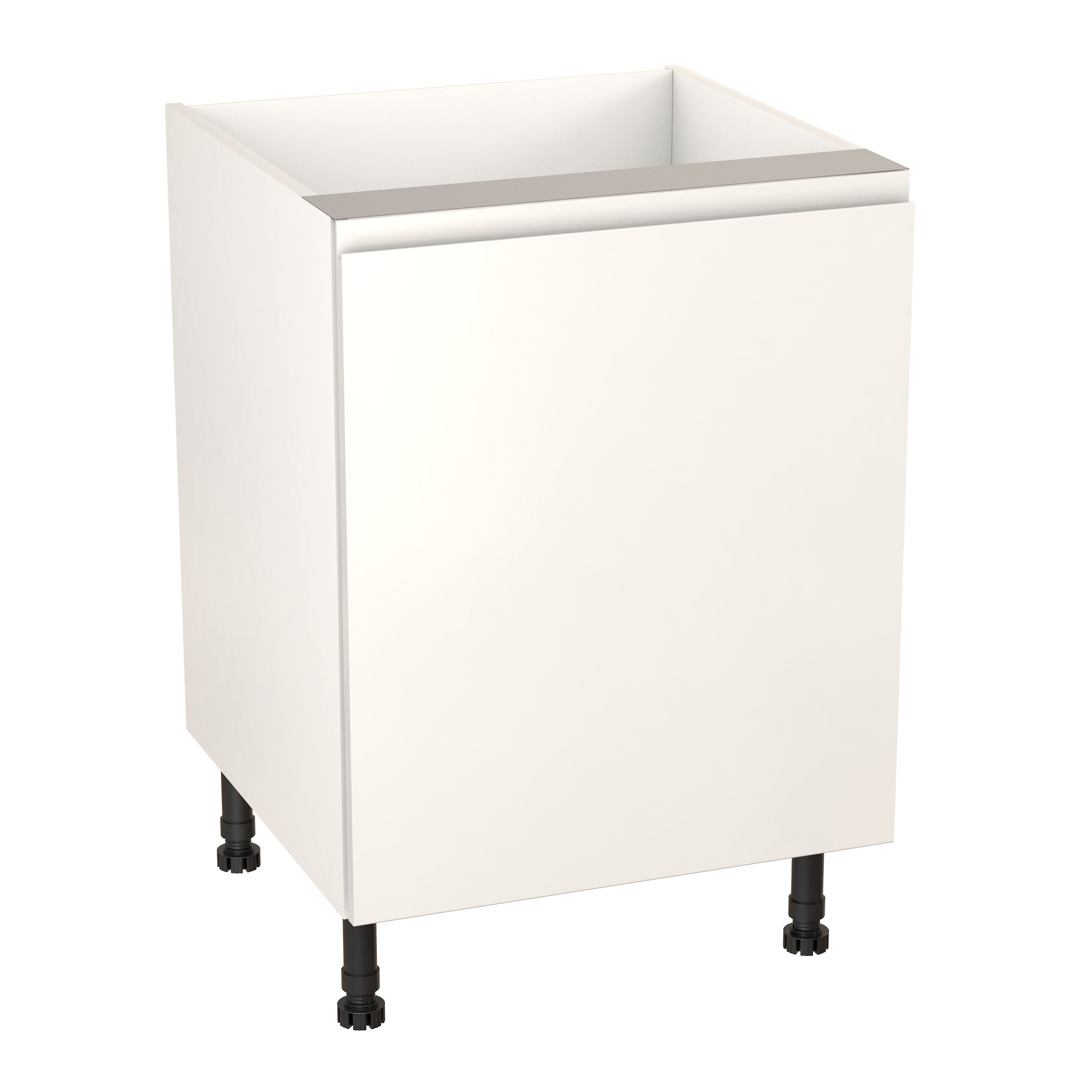 Buy GoodHome Garcinia Gloss white integrated handle Base Kitchen