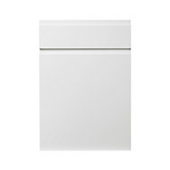 GoodHome Garcinia Gloss white integrated handle Drawerline door & drawer front, (W)500mm
