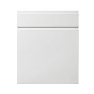 GoodHome Garcinia Gloss white integrated handle Drawerline door & drawer front, (W)600mm