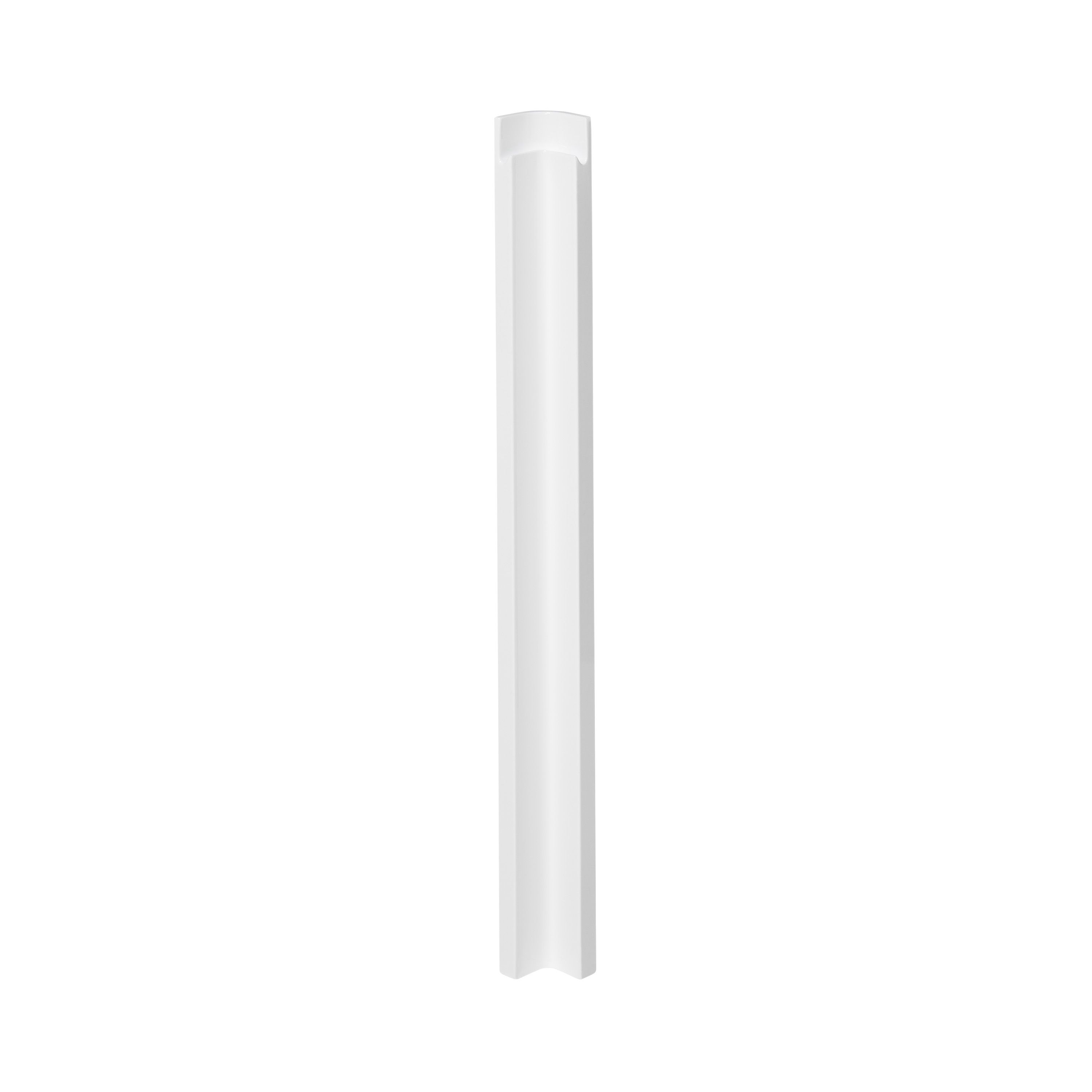 GoodHome Garcinia Gloss white integrated handle Gloss white Standard Corner post, (W)59mm (H)715mm