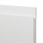 GoodHome Garcinia Gloss white integrated handle Highline Cabinet door (W)250mm (H)715mm (T)19mm
