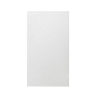 GoodHome Garcinia Gloss white integrated handle Highline Cabinet door (W)400mm (T)19mm