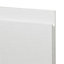 GoodHome Garcinia Gloss white integrated handle Highline Cabinet door (W)450mm (H)715mm (T)19mm