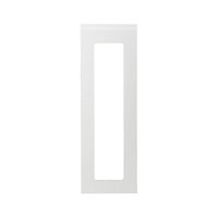 GoodHome Garcinia Gloss white integrated handle Tall glazed Cabinet door (W)300mm (H)895mm (T)19mm