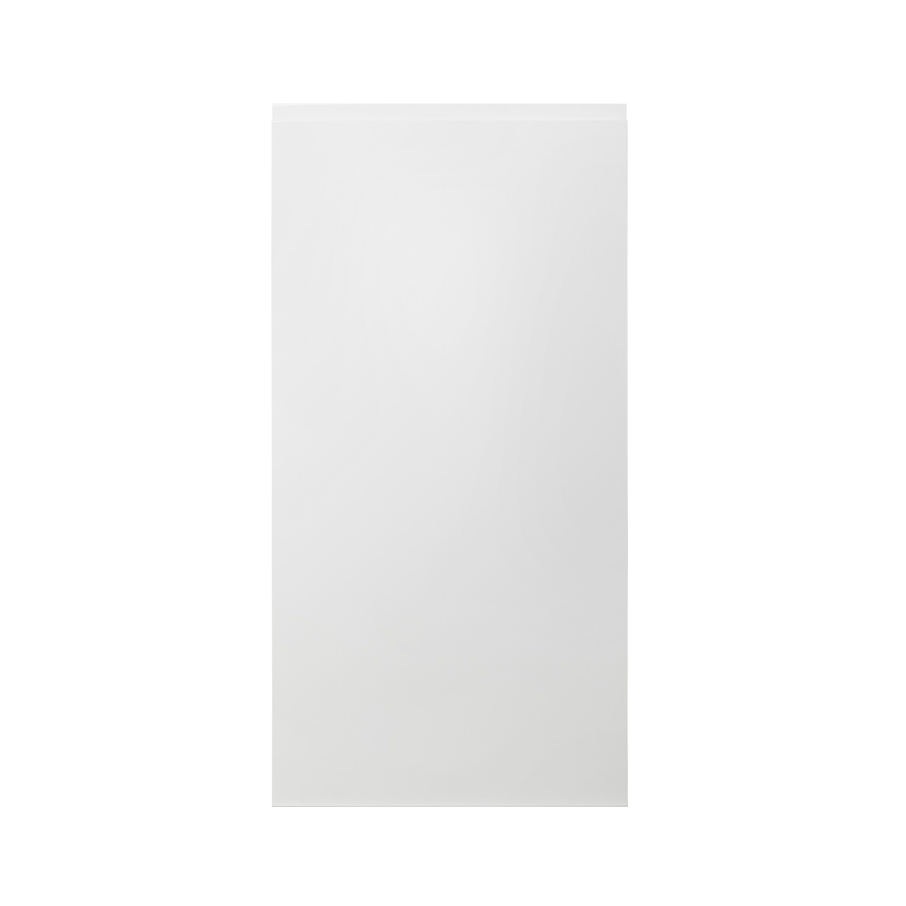 GoodHome Garcinia Gloss white integrated handle Tall larder Cabinet door (W)600mm (H)1181mm (T)19mm