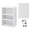 GoodHome Garcinia Gloss white integrated handle Wall Kitchen cabinet (W)500mm (H)720mm