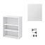 GoodHome Garcinia Gloss white integrated handle Wall Kitchen cabinet (W)600mm (H)720mm